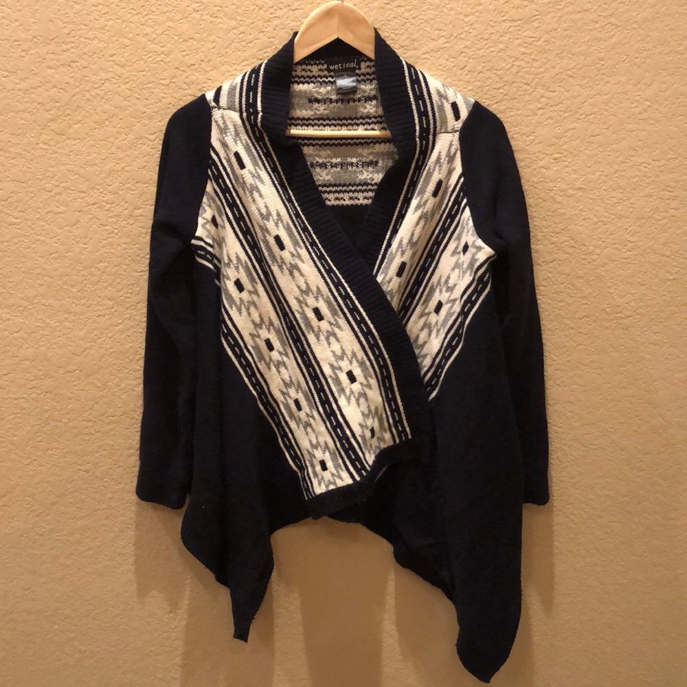 Fashion sweater long sleeve poncho